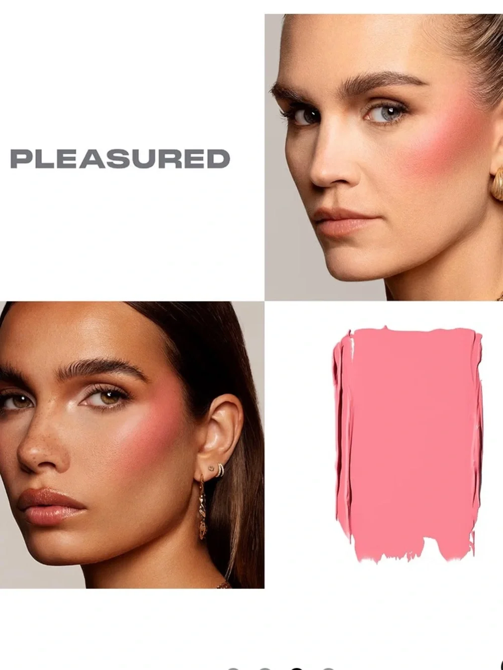 Morphe Huephoric Rush 3-in-1 Silk Cream Blush Cream-to-Matte Buildable Pleasured